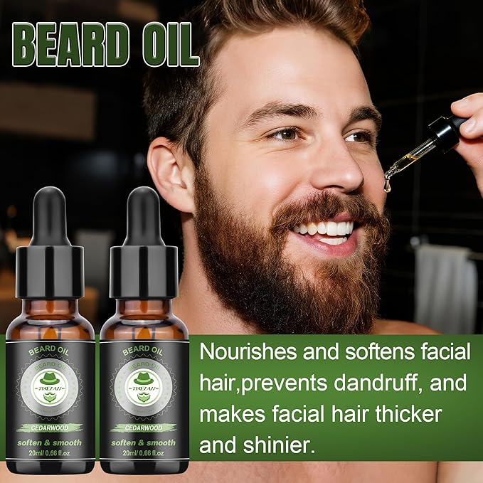 XIKEZAN Beard Kit for Men Care & Grooming Sets with Beard Oils, Conditioner, Balm, Wash, Brush, Comb, Scissors, Anniversary Valentines Fathers Gifts for Dad Men,Stocking Stuffers for Him