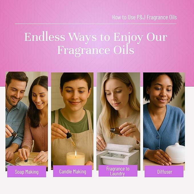 P&J Trading Fragrance Oil Slime Set | Bubble Gum, Cotton Candy, Cupcake, Strawberry Lemonade, Cola, Marshmallow Candle Scents for Candle Making, Freshie Scents, Soap Making, Diffuser Oil Scents