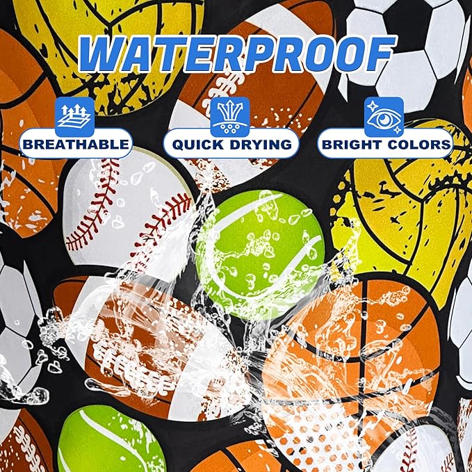 Ball Games Laundry Basket Oxford Cloth Sports Laundry Hamper With Handle Foldable Portable Clothes Storage Basket 18.9 X 16.5 In Storage Bag For Laundry Room/Bathroom/Bedroom/Dormitories