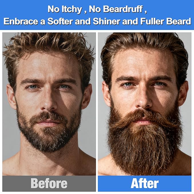 Husband Birthday Gifts,Beard Kit Includes 3 Scented Beard Oil,Vanilla Beard Shampoo & Balm, Brush, Comb,Scissors,Beard Care & Grooming Men Christmas Stocking Stuffers Gifts for Men Him Dad Boyfriend