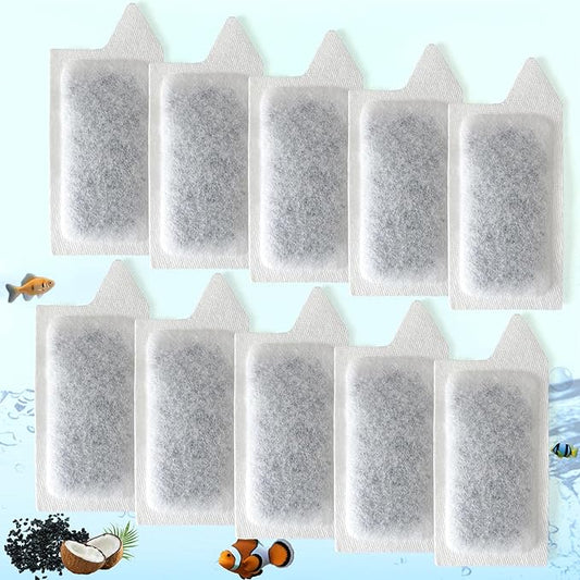 NewKe 10 Pack Small Replacement Cartridges for Tetra Whisper Small Fish Tanks Filter; S Size Filter Cartridge Refills for Aquarium Kits 3-10 Gallons Fish Tanks and for small tanks and filters