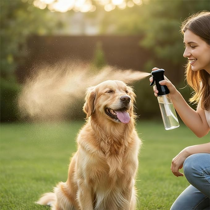 Spray Bottle for Hair, SkinCare, Planting, Showering Pets, Travel, Cleaning &Home, Empty Ultra Fine Mist hair spray bottle for Styling, Water Mister, Refillable(300ml/10.1 oz)(Black)