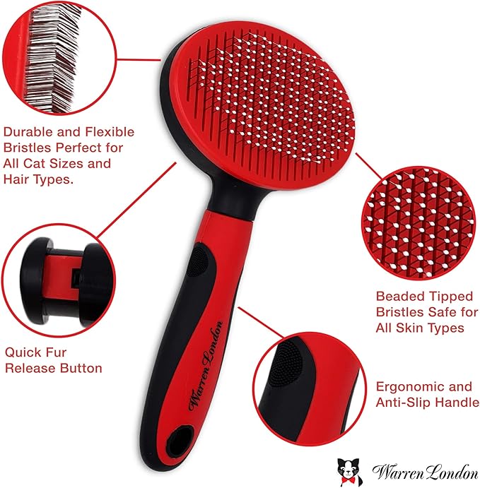 Warren London Ultimate Cat Grooming Gift Box – 5-in-1 Premium Kit with Detangler Spray, Hydrating Butter, Waterless Dry Shampoo, Self-Cleaning Pin Brush & Nail Clippers | Complete at-Home Cat Spa Set