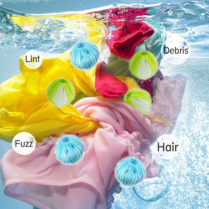 12Pcs Pet Hair Remover for Laundry,Reusable Laundry Lint Remover,Washing Machine Hair Catcher, Pet Dog Cat Hair Catcher Lint Remover