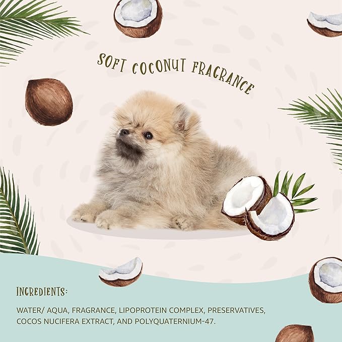 Hydra Senses Bliss Moisturizing Serum for Pets, Hydrating Cat and Dog Spray, Pet Detangling Spray for a Soft and Shiny Coat