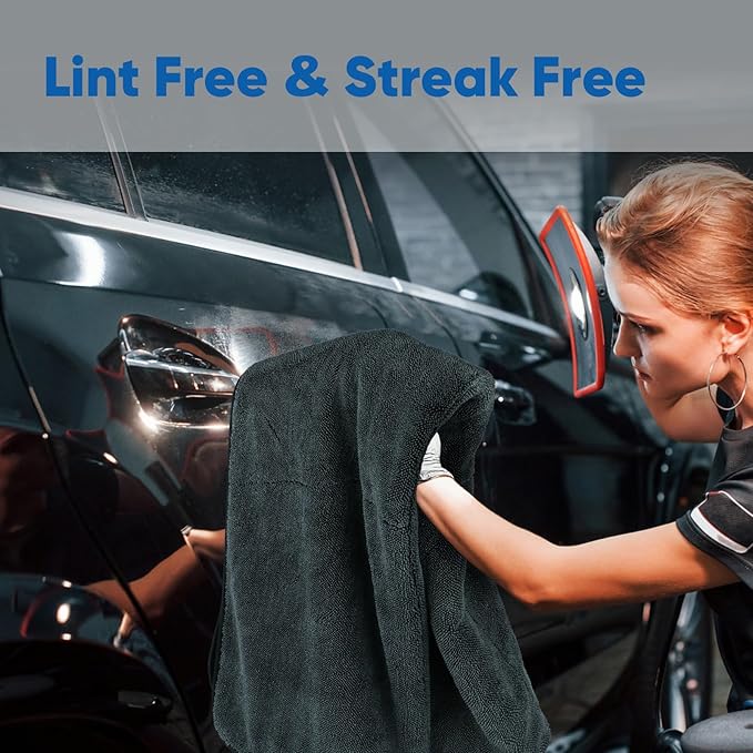 HOMEXCEL Car Drying Towel (36"x 24"), 1200GSM Ultra Absorbent Car Cleaning Cloth, Streak-Free Microfiber Drying Towel, Great for Cars, Trucks, SUVs, RVs, Motorcycles