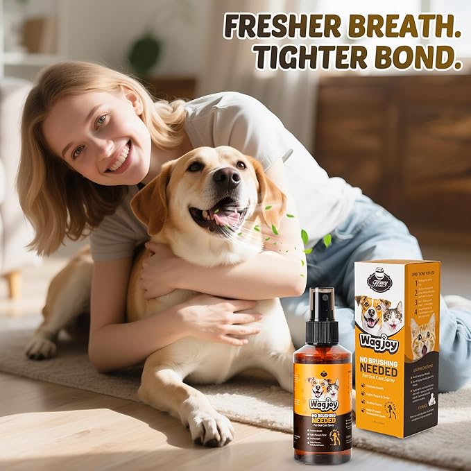 Dog Dental Care Spray, Vet-Recommended Breath Freshener for Pet, Reduces Plaque & Tartar, Prevents Gingivitis & Oral Infections, 5.1 Fl Oz - Teeth Cleaning Spray for Fresh Breath