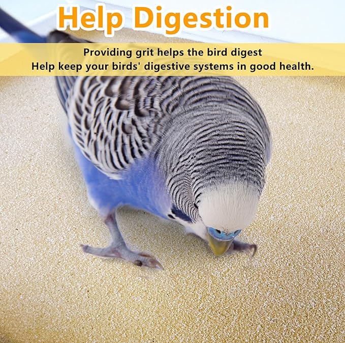 10PCS Gravel Paper for Bird Cage, 16 x 10 inch Cuttable Sea Sand Paper Liners, Calcium Sandpaper for Hard-Billed Birds, Bird Cage Liners for Parrots,Cockatiels & All Your Feathered Friends