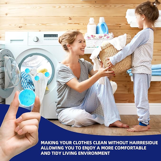 20 pcs Pet Hair Remover for Laundry, Reusable Dog & Cat Hair Remover Tool, Effectively Removes Pet Hair, Lint and Dander from Bedding and Clothing, Suitable for Washing Machines, Dryers