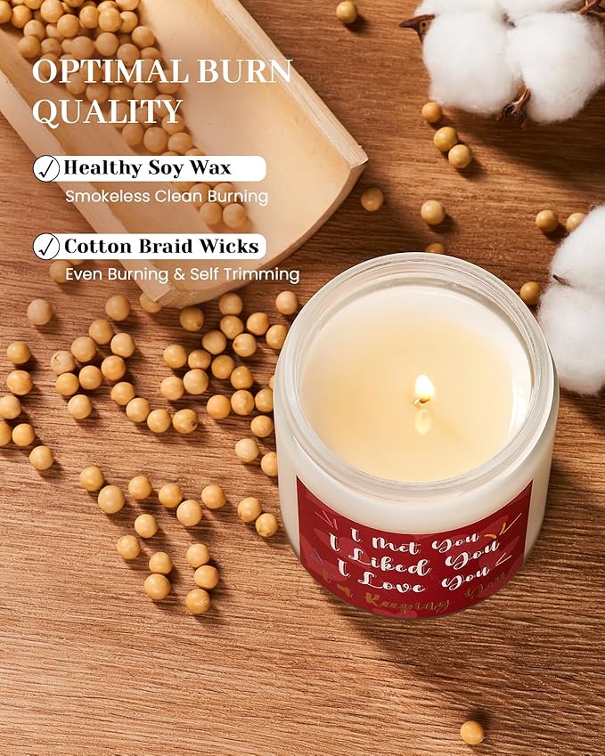 M&SENSE Gifts for Women Men, Funny Gift for Husband Boyfriend Wife Girlfriend, Keeping You Candles Gifts for Valentines Day Christmas 7oz 40 Hours Burning MSS60508X KeepingU