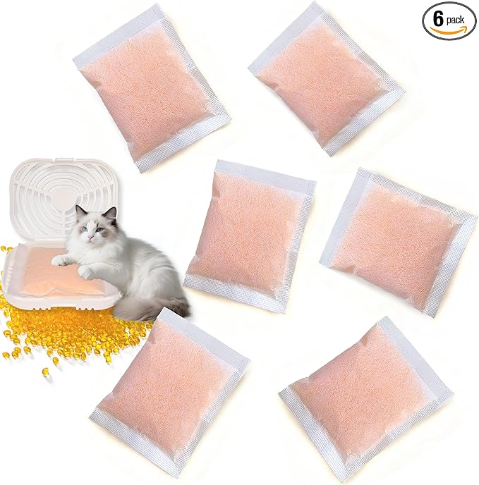 NewKe 6 Pack Cat Litter Box Deodorizer Refills for Whisker OdorTrap Pod, Odor Eliminator Compatible with Litter-Robot and Traditional Litter Boxes, Air Freshener, Pet Odor Eliminator, Keep Home Fresh