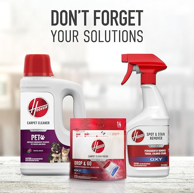 Hoover Dual Spin Pet+ Upright Carpet Cleaner Machine, Carpet Shampooer Machine for Home and Pets, Includes Storage Mat, Pair with a Hoover Carpet Cleaner Solution for a Bright, Refreshed Home