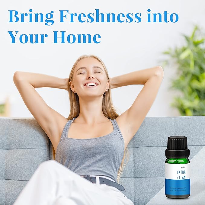 Fragrance Oil Set, MitFlor Clean Essential Oils for Diffusers for Home, 6 x10 ml, Fragrance Oil for Candle Soap Making, Aromatheraphy Oils Gift Set, Fresh Linen, Pure Soap and More Scents