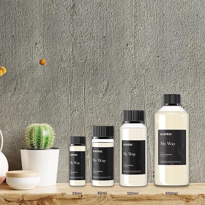 Scentia My Way Hotel Diffuser Oil Inspired by The 1 Hotel Miami Beach- 50 ml 1.69 fl oz - Essential Oil Blend Sandalwood, Cedar & Lemon Notes for Aromatherapy Diffusers Humidifiers, Thanksgiving Gift