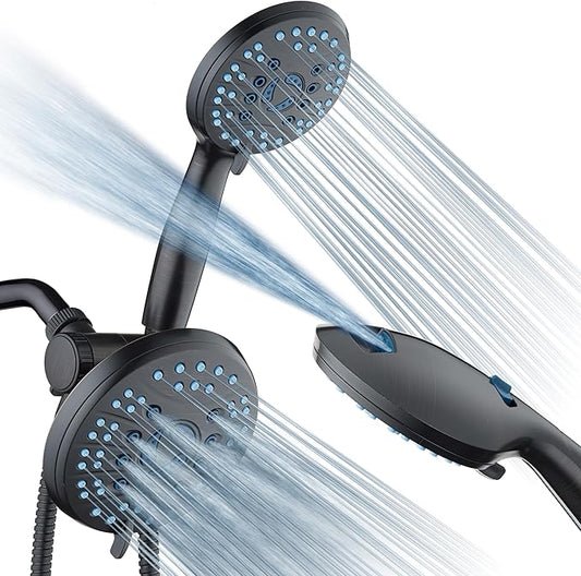 Hotel Spa AquaCare for California As-Seen-On-TV High Pressure Handheld Rain 50-mode 3-way Shower Head Combo, Anti-clog Jets, 2-mode Tub & Pet Power Wash, Wall Bracket, 6 ft. Hose, Rubbed Bronze