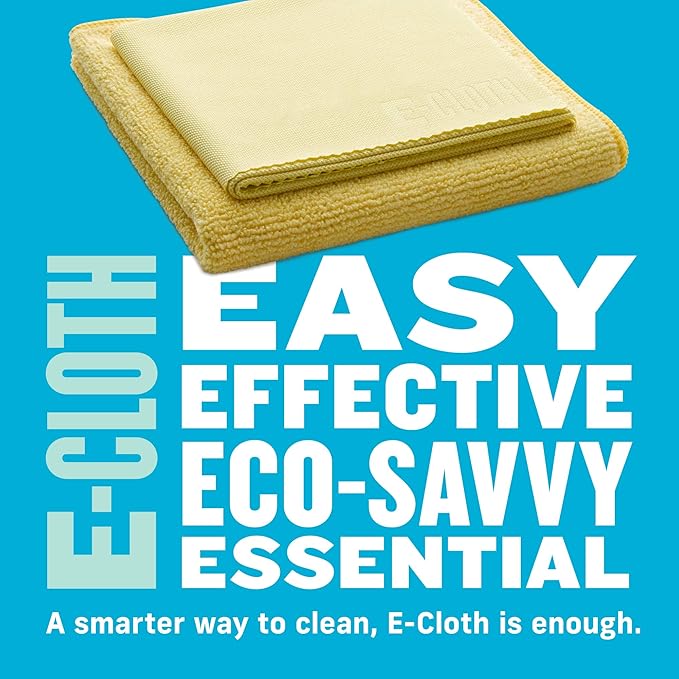 E-Cloth Bathroom Cleaning Kit, Premium Microfiber Cleaning Cloth, Ideal Bathroom, Shower and Bathtub Cleaner, Washable and Reusable, 100 Wash Guarantee