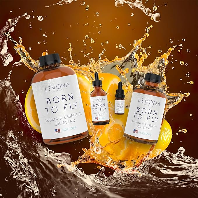 Levona Scent Essential Oil for Diffuser: Home Luxury Scents Fragrance Oil - Aroma Diffuser Oil Refill - Hotel Oil Diffuser Essential Oils for Humidifiers - 500 Ml/ 17oz Essential Oils - Born to Fly