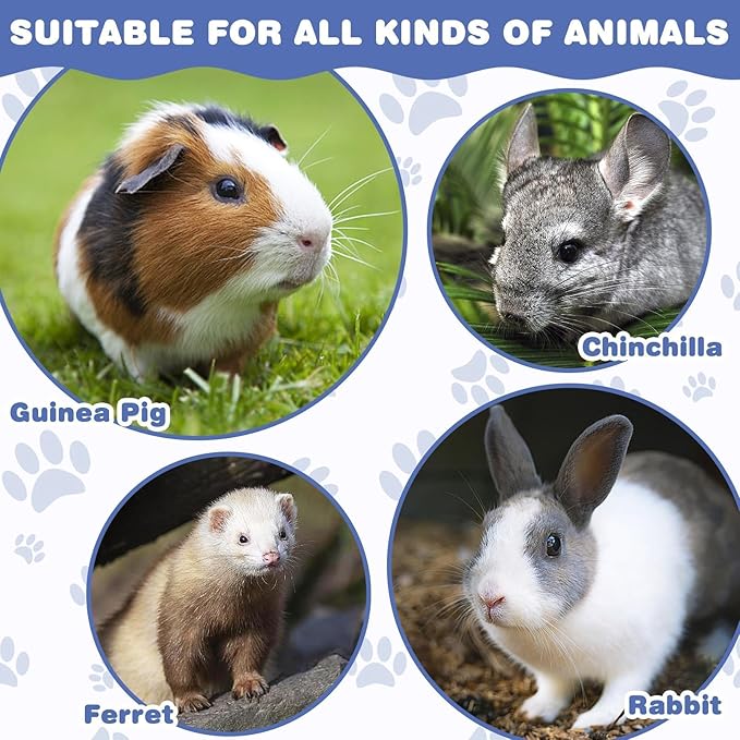 PINVNBY Guinea Pig Cage Liner Washable Guinea Pig Fleece Cage Liners Reusable & Non-Slip Guinea Pig Pee Pads Small Animal Cage Accessories for Bunny Rabbit Hamster Rat Ferret (Brown, 47" x 31")