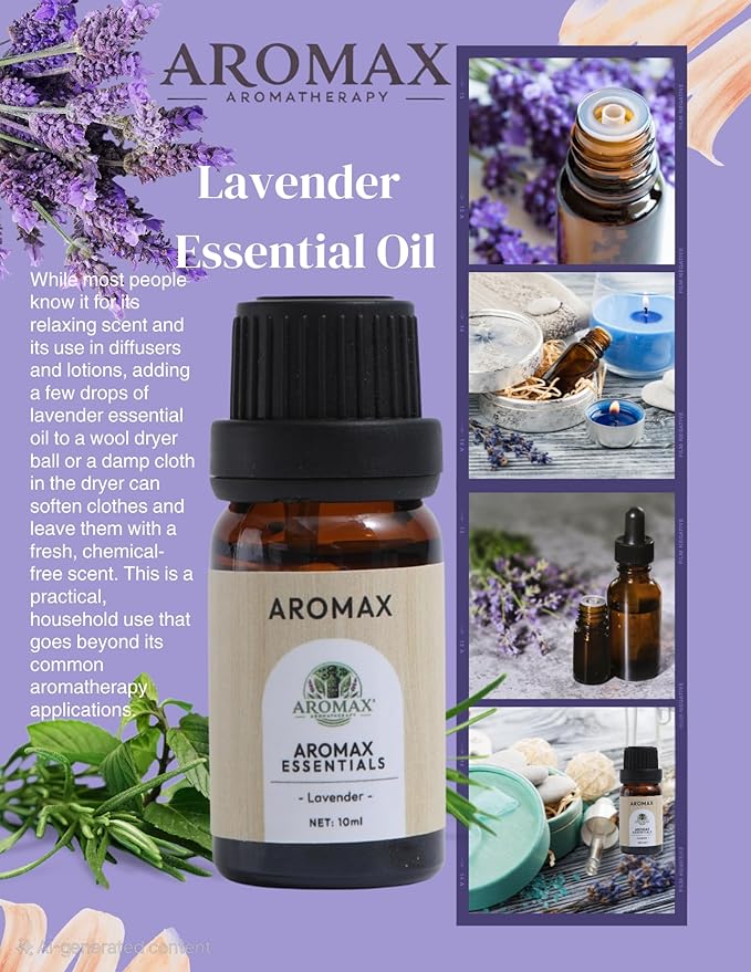 Aromax Essentials 100% Pure Essential Oils Set for Diffuser, Aromatherapy & Relaxation - Best Aromatherapy Starter Kit