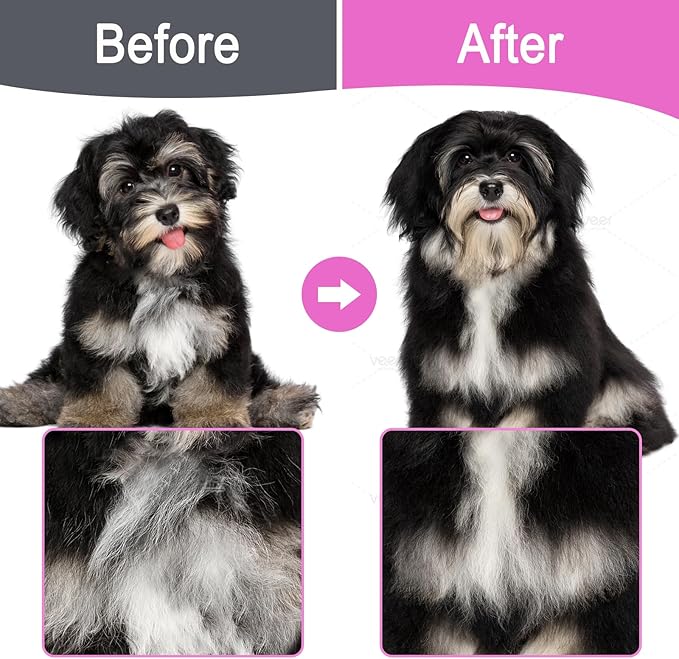 6 Pack Flea Comb for Cats Dogs,Stainless Steel Dog Cat Grooming Combs With Rounded Teeth,Double-Sided Tear Stain Remover,Dematting Comb For Dogs Cats Ideal for Small, Medium & Large Pets (Pink)