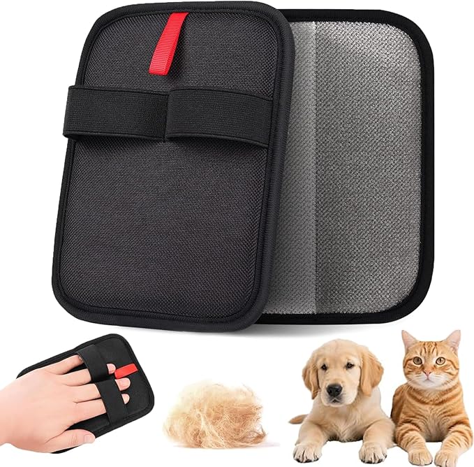 1 Pcs Pet Hair Removal Glove, Electrostatic & Reusable Cat Dog Hair Remover for Couch, Furniture, Carpet, Car Seat | 2025 Upgraded Grooming Gloves & Fur Removal Tool