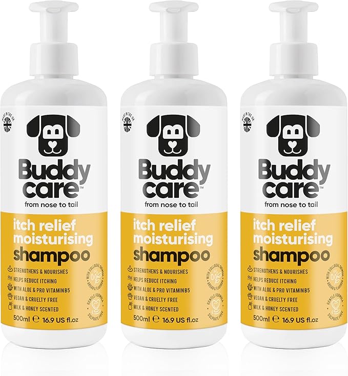 Itch Relief Dog Shampoo by Buddycare | with Aloe Vera and Pro Vitamin B5 (50.72oz)