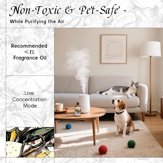 HIQILI Diffuser Oil for Humidifier & Reed Diffusers, Suitable for Home and Other Scenarios, Long Lasting Scent - Midnight Craving, 3.38 Fl Oz