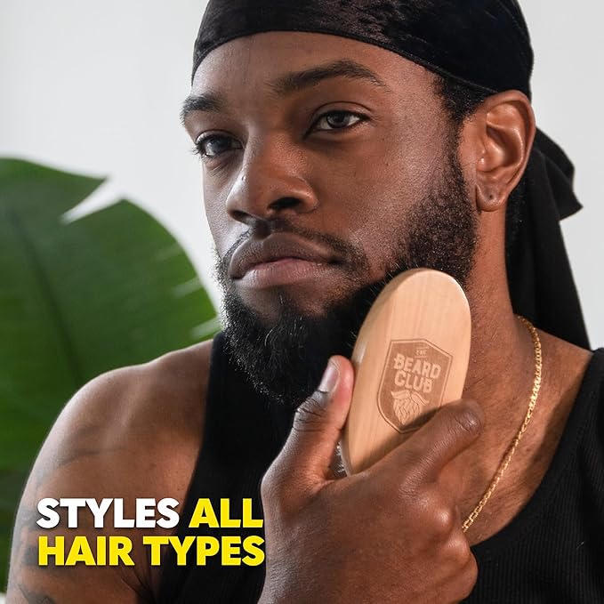 The Beard Club Brush, Comb, Pick and Scissors Grooming Kit for Men's Beards and Mustaches - Gift Set