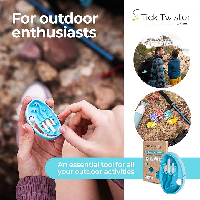 Tick Twister Tick Remover for Dogs and Human - Made in France - Tick Puller for Humans and Dogs - 3 Different Sizes - Dog Tick Removal Tool - Also for All Other Pets - Tick Nipper in