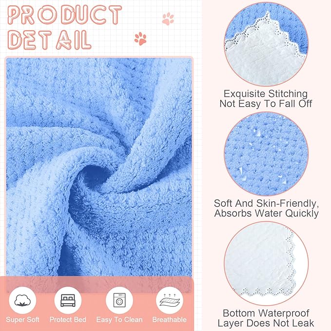 Vitalcozy 10 Pcs Guinea Pig Cage Liners Washable Rat Bedding for Guinea Pigs Controlling Absorbent Waterproof Pee Pads Blanket for Rabbits Hamster Small Animals Chinchilla(18 x 24 Inch,Multicolor)