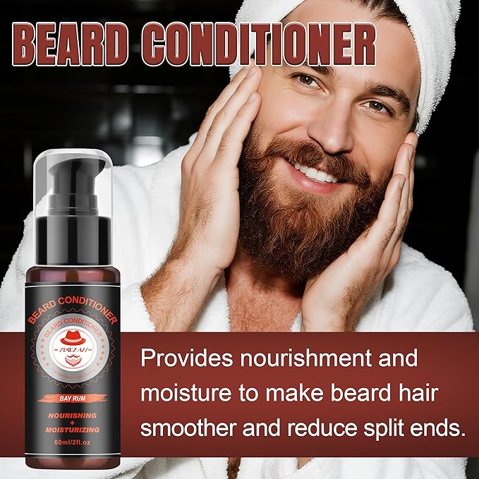 XIKEZAN Beard Care & Grooming Sets with Beard Oils, Balm, Wash, Conditioner, Brush, Comb, Scissors, Birthday Gifts for Men, Valentines Gifts for Him, Fathers Gifts for Dad, Christmas Stocking Stuffers
