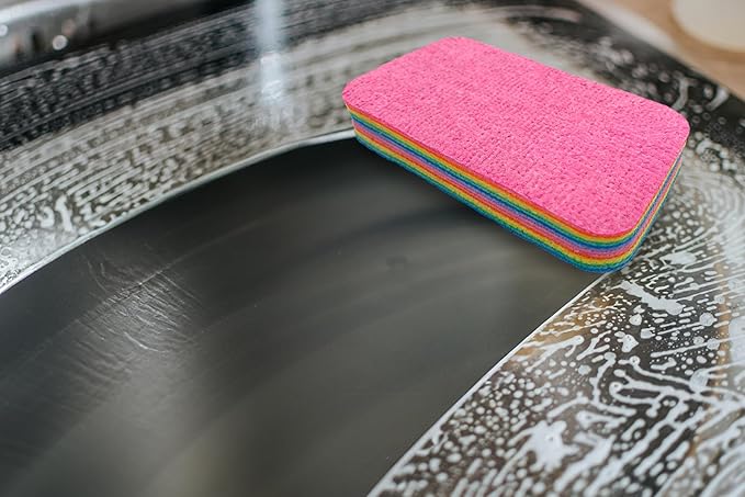 3 Pack 12-Layer Tearable Sponges, Multi-Layered PVA Microfiber Cleaning Pad – Ultra Absorbent, Reusable, Easy to Separate Layers – Ideal for Kitchen Cleaning and Household Surfaces