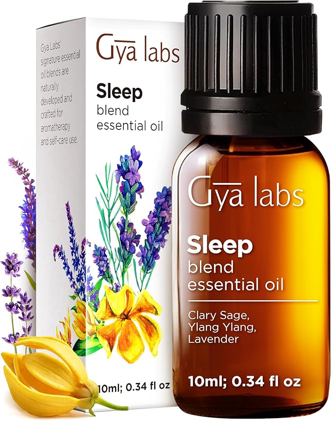 Stress Relief Oil Essential Oils Blend for Diffuser & Sleep Oil for Diffuser Set - Aromatherapy Grade Essential Oils Set - 2x10ml - Gya Labs