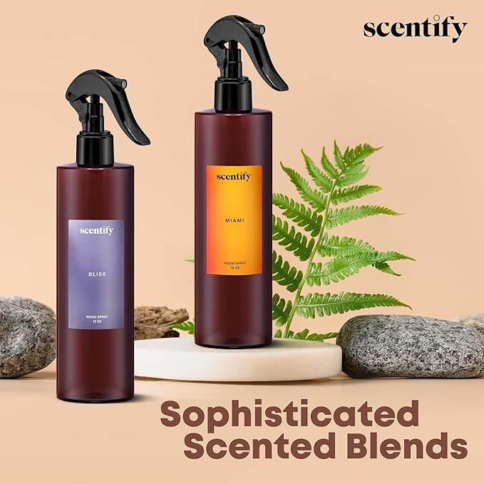 Scentify Bliss Odor Neutralizing Room Spray – Luxury Eucalyptus & Bergamot Fragrance, Instant Odor Eliminator for Home, Office & Car – 12oz