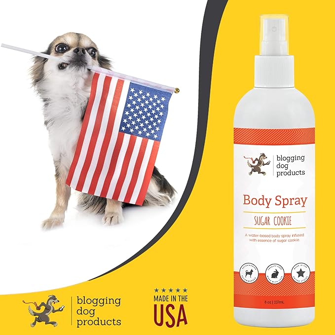 Dog Deodorizing Spray – Long-Lasting Dog Cologne & Pet Odor Eliminator – Sugar Cookie Scented Dog Perfume for Smelly Dogs – Safe, Refreshing Dog Grooming Spray