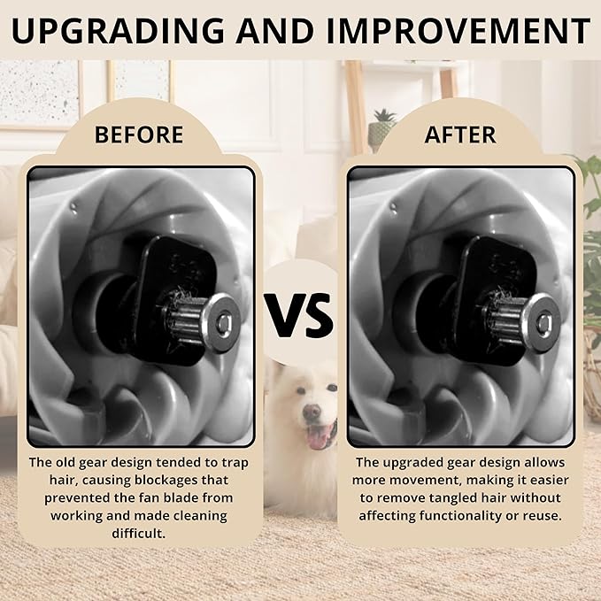 [Pack of 2] Upgraded Pet Hair Turbo Brush for Shark Navigator – High-Speed Vacuum Attachment for Deep Cleaning Fur & Dust – Compatible with NV360, NV350, NV352 & More – Easy Install & Durable Design