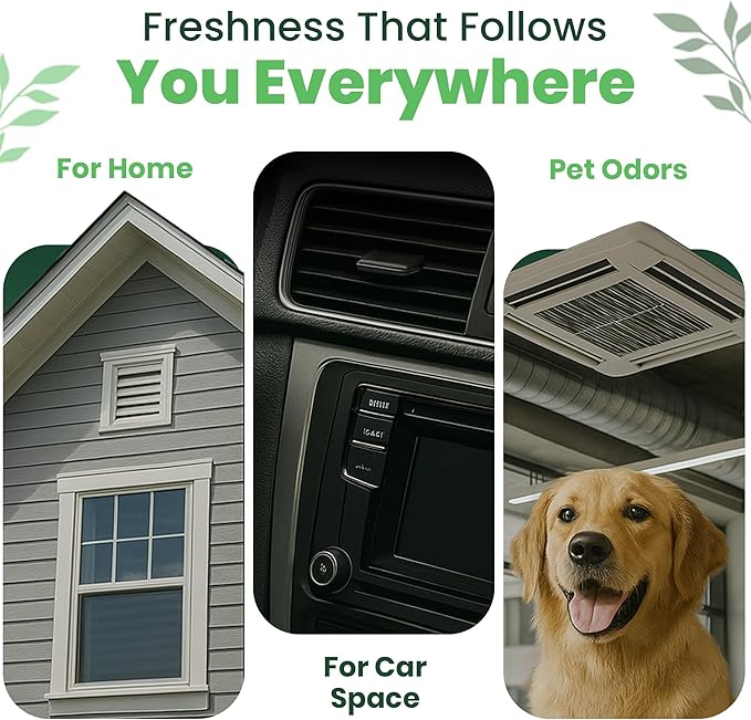 Air Freshener for HVAC System, Commercial, Residential & Cars| Made with Thyme extract, natural Plant based product Now available in a Concentrated Formula for maximum effectiveness (PACK 1)