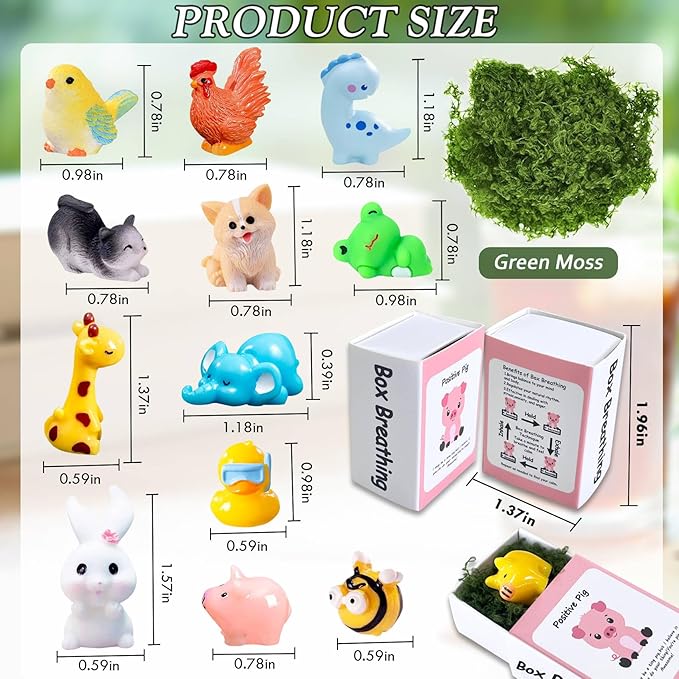 10 Set Positive Frog Gifts Bulk Employee Appreciation Gifts Box Breathing Gift Bulk for Coworker Team Back to Desk Pets Thank You Teacher Frog Ornaments with Cheer up Card Box