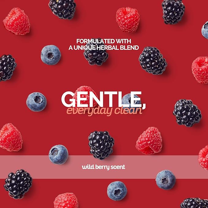 Bark2Basics Wild Berry Dog Shampoo, 1 Gallon | Unique Herbal Blend, Finest Natural Ingredients, Handcrafted, Soap-Free & Cruelty-Free, Protects and Nourishes Skin and Coat