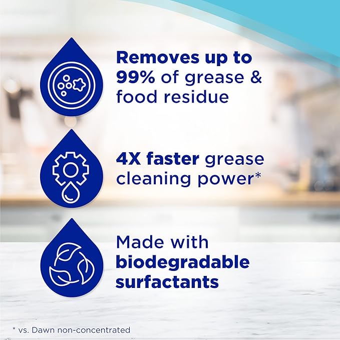 Dawn Platinum Dish Soap Liquid, Dishwashing Liquid, Grease Removal, Fresh Rain, 2x54.8oz Bundle