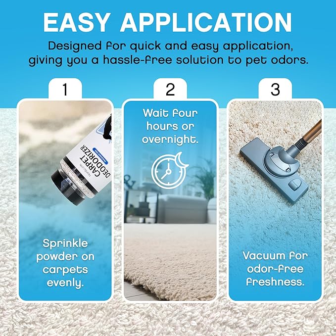 NonScents Carpet & Rug Odor Eliminator - Safe & Fragrance-Free Pet Carpet Deodorizer - Cat and Dog Smell Neutralizer - Removes Pet Urine Odors - Fresh Scent Powder in Pet Areas at Home (Pack of 2)