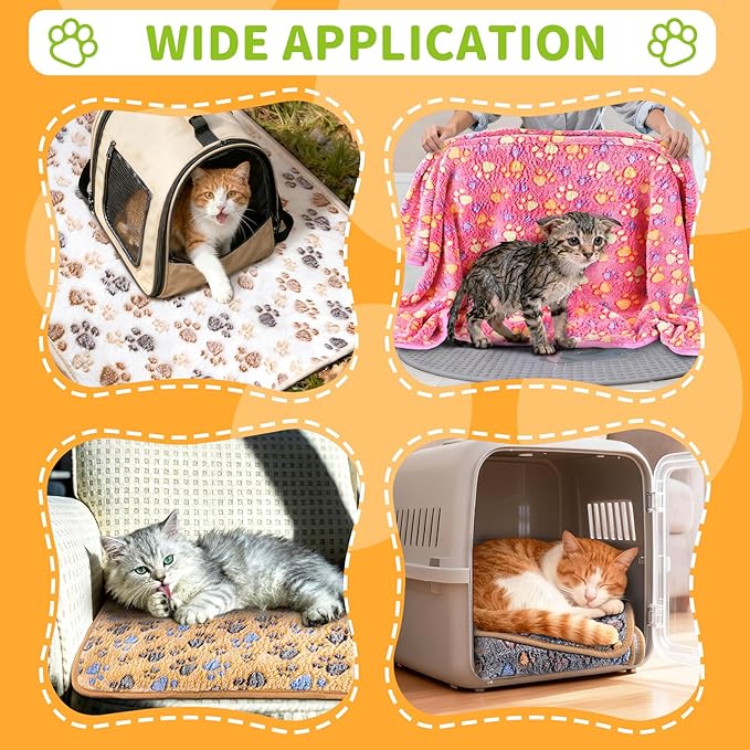 4Pack Soft Guinea Pig Bedding Blankets Washable Small Animal Fleece Cage Liners Reusable Pet Pee Pad Sleep Mat Pad Cover for Hamster Chinchilla Rabbit Hedgehog Dog Cat Essentials (30×42 Inch)