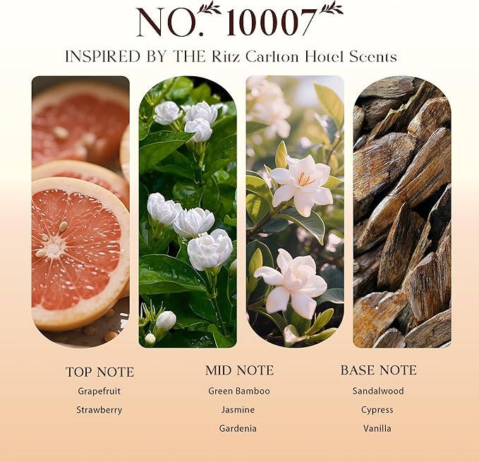 Hotel Diffuser Oils Gift Set, Joosing Hotel Scent Essential Oils 4 x 30ml Large Bottles (4 Fl Oz Total), Premium Fragrance Oil No. 10007 The Ritz Carlton for Aromatherapy Diffusers and Humidifiers