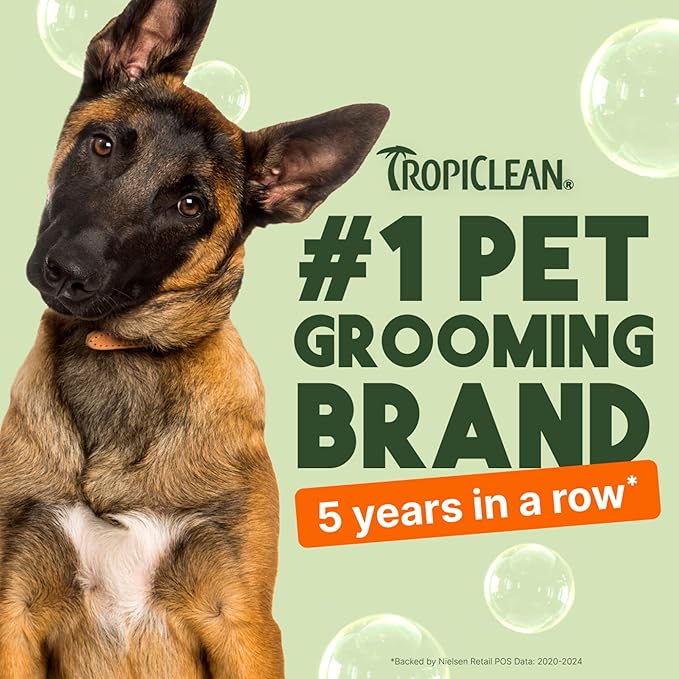 TropiClean Citrus Flea & Tick Shampoo for Dogs, Soothing Bite Relief, Fresh Citrus Scent, Made in The USA, 1 Gallon