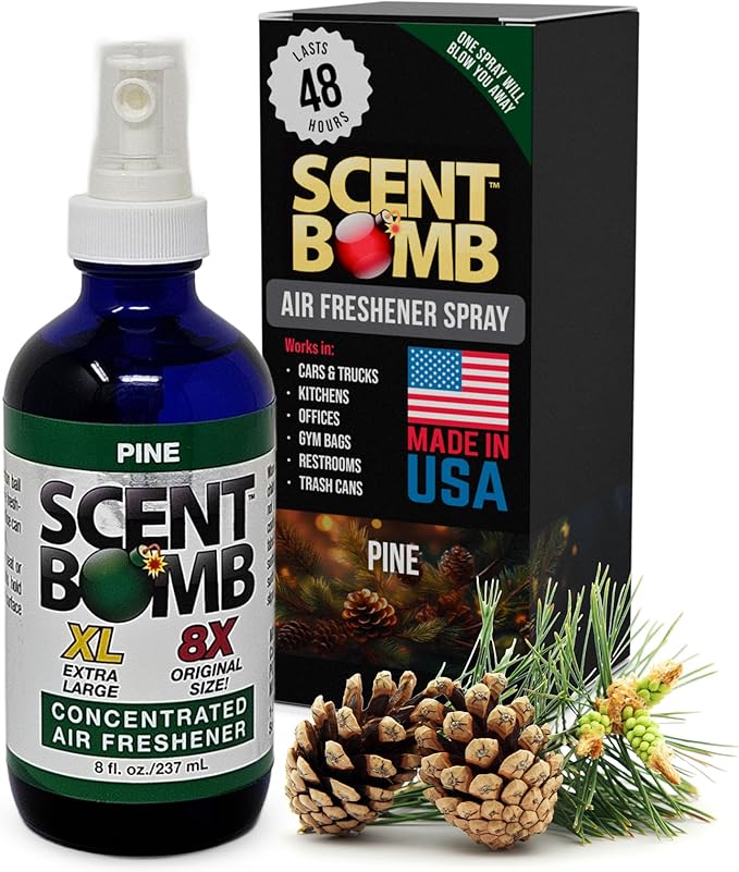 Scent Bomb Pine Air Freshener Spray, Long-Lasting Odor Eliminator for Home, Office & Car