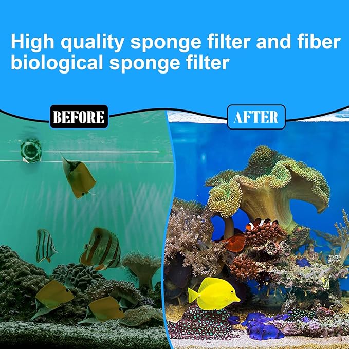 18 Pcs Replacement Filter Media Kit Compatible with Fluval Fx4/fx5/fx6 Aquarium Filters Including Biological-Foam Pads, Biological-Foam Block, Media, Carbon Foam Pad, Silicone Lube