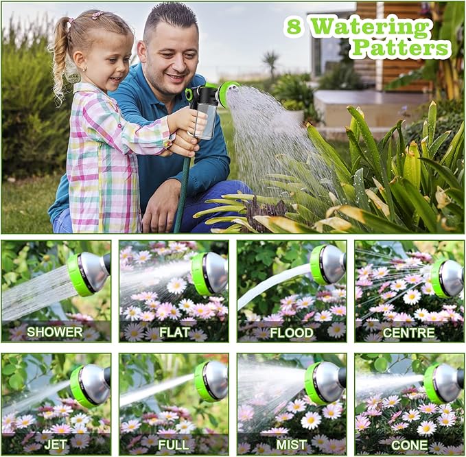 Upgrade Dog Washing Hose Attachment, Dog Shower Attachment with Soap Dispenser, Dog Shampoo Hose Attachment with Pet Bath Brush Car Wash Mitt & Dog Comb for Showering Pet (Hose Not Include)