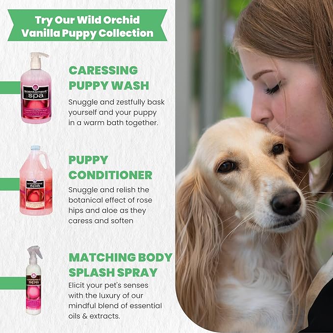 Best Shot Scentament Spa Caressing Puppy Wash, Wild Orchid Vanilla, 1 Gallon