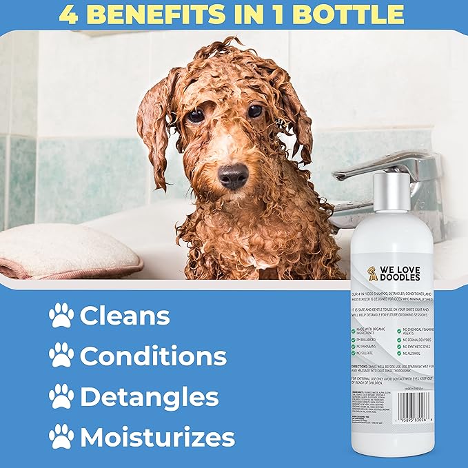 We Love Doodles Dog Nail Grinder & Dog Shampoo Bundle - Essential Grooming Kit for Dogs at Home, Electric Dog Nail Trimmers for Dogs, Shampoo for Matted Pet Hair, Sensitive Skin Shampoo for Puppies