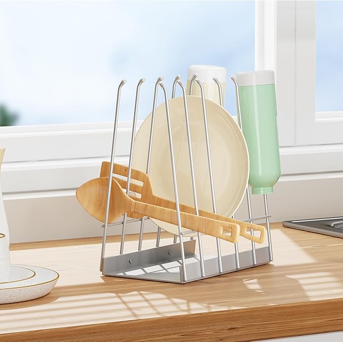 Reusable Sliver Bags Drying Rack: Stainless Steel Multiple Kitchen Storage Organizer